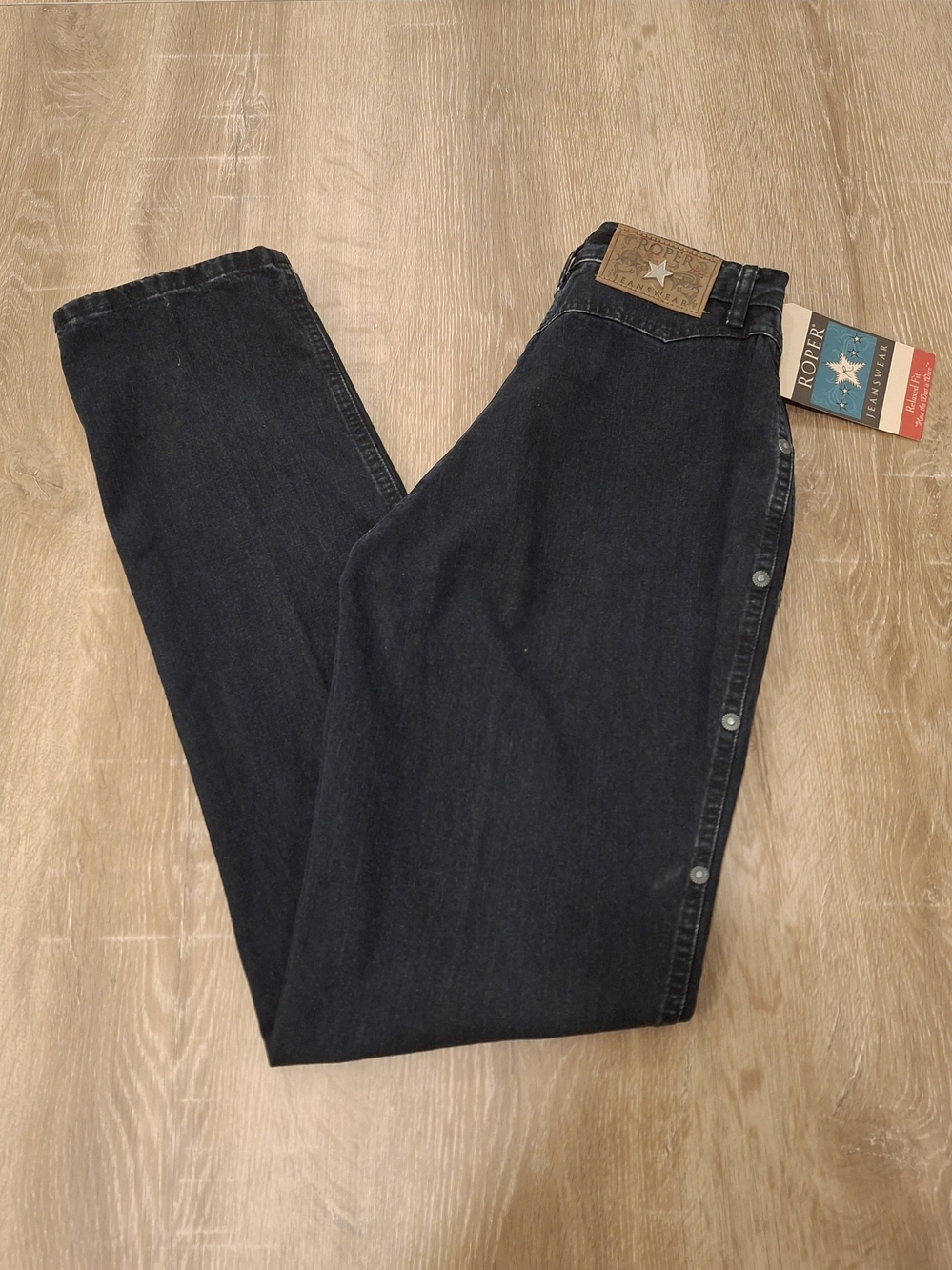 Vintage Roper Jeanswear Black Denim Jeans Women's 7/8 High Rise NWT